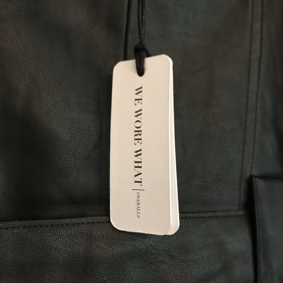 WeWoreWhat Moto Vegan Leather Jumpsuit Sizes XS NWT - Picture 14 of 15